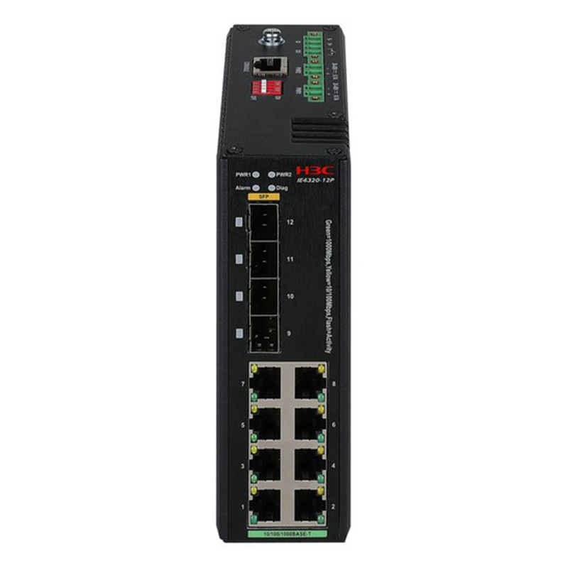 H3C IE4320-12P 8口千兆电+4口千兆光导轨式工业以太网交换机